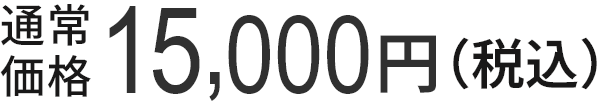 通常価格 15,000円（税込）